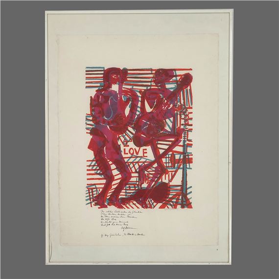 Tod und Jüngling by HAP  Grieshaber, November 1966