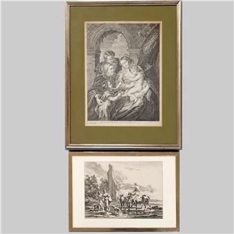 Heilige Familie mit Johannesknaben und Elisabeth - Michel Bunel