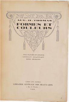 Aug. H. Thomas Formes et couleurs - Auguste H. Thomas