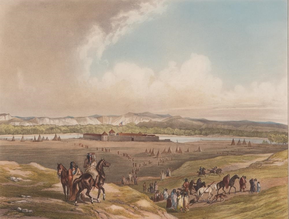 Fort Union on the Missouri, 1841 by Karl Bodmer, 1841