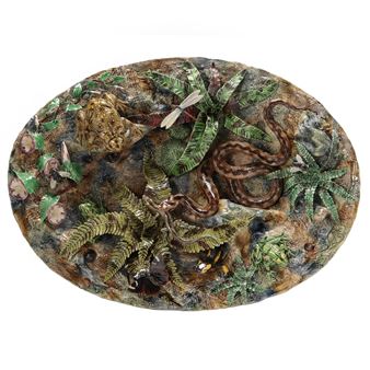 A Geoffrey Luff Palissy Style Faience Trompe l'oeil Platter - Geoffrey Luff