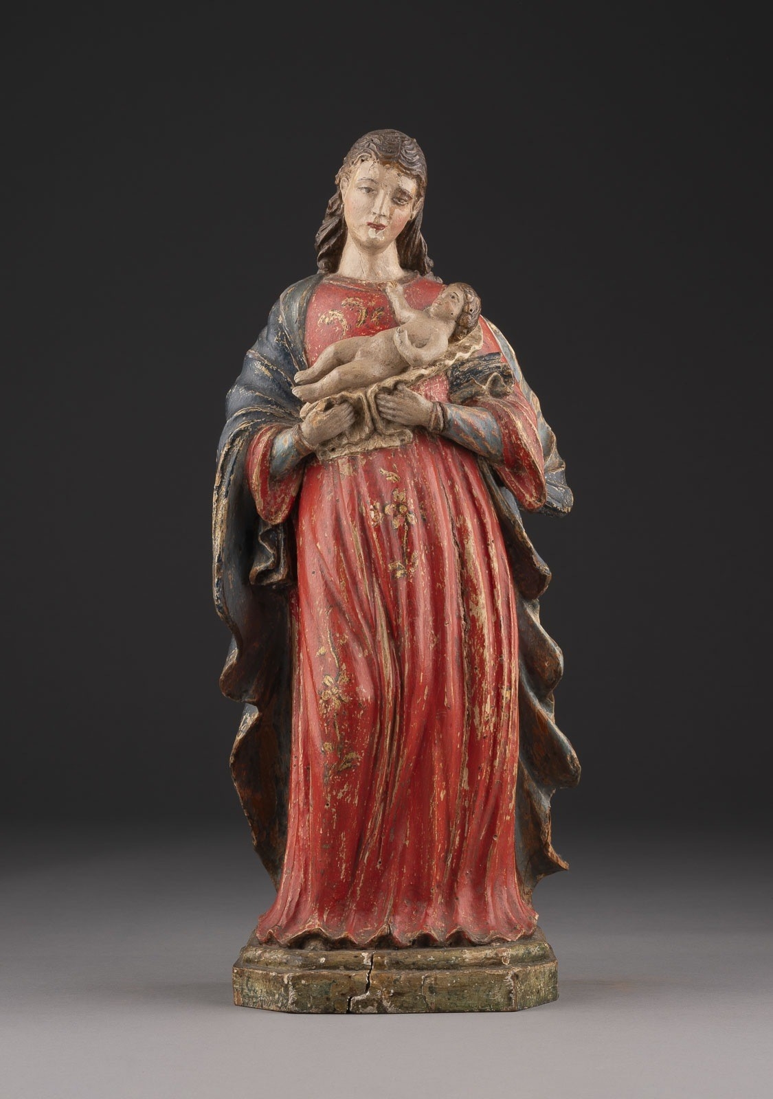 MOTHER OF GOD WITH THE CHRIST CHILD - South American School, 18th Century