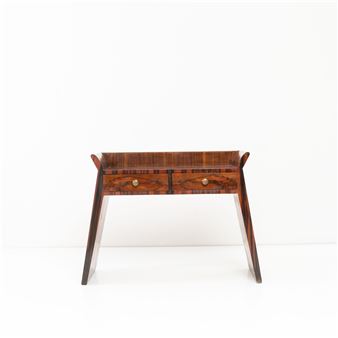 Consolle razionalista. Legno lamellare impiallacciato in legno esotico. - A. Liporesi