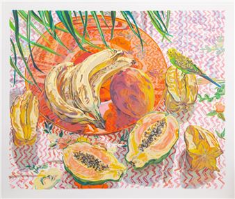 STILL LIFE WITH TROPICAL FRUITS - Janet Fish