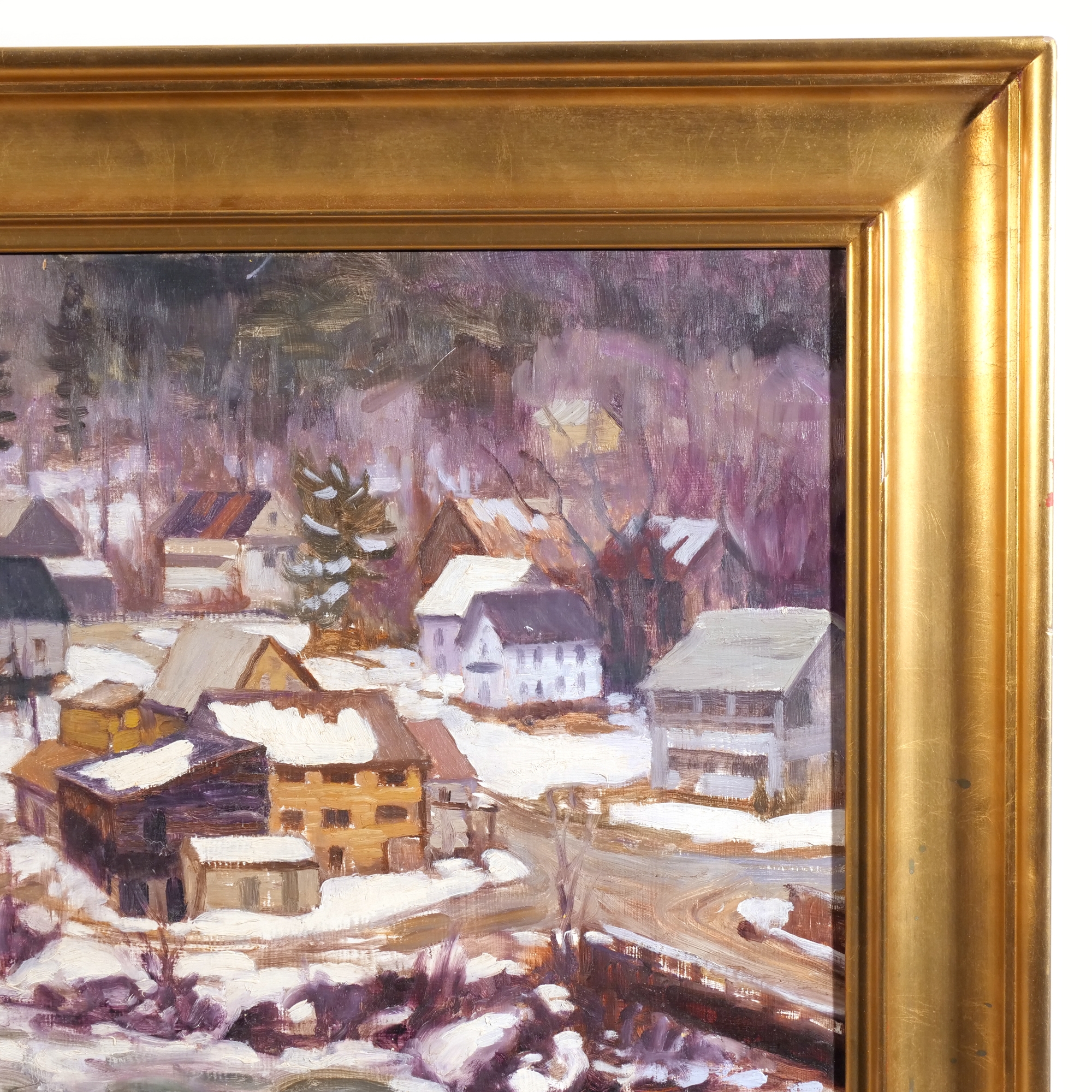 Kenneth Knowles | River town in winter | MutualArt