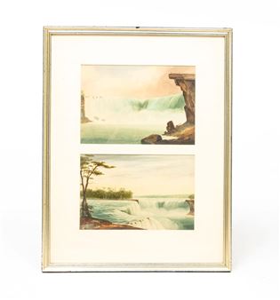 PAIR OF VIEWS OF NIAGARA FALLS - William Coventry Wall