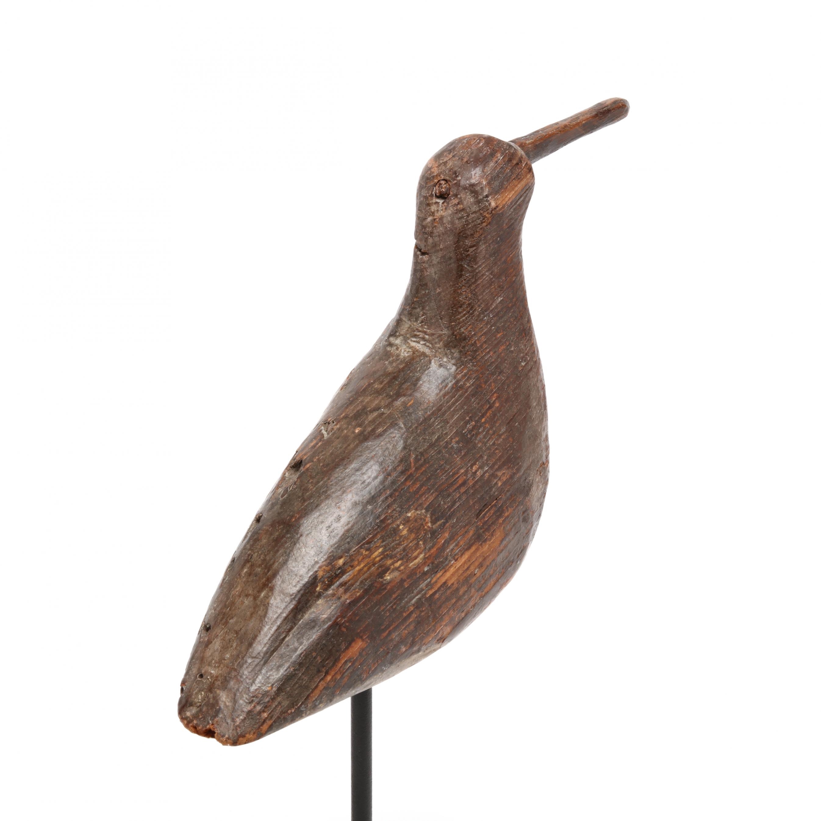 Artwork by Mitchell Fulcher, Important Robin Snipe, Made of carved and painted wood