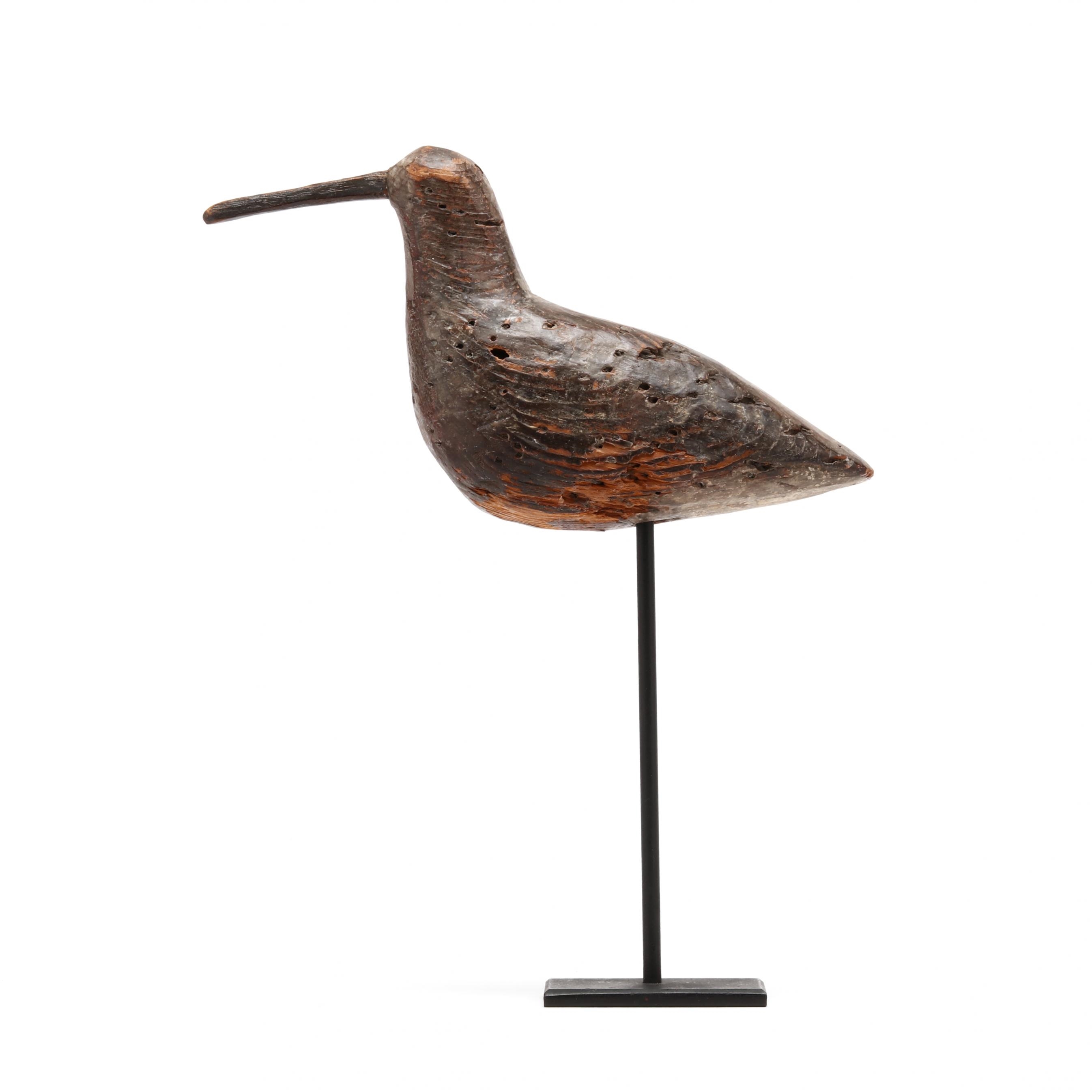 Artwork by Mitchell Fulcher, Important Robin Snipe, Made of carved and painted wood