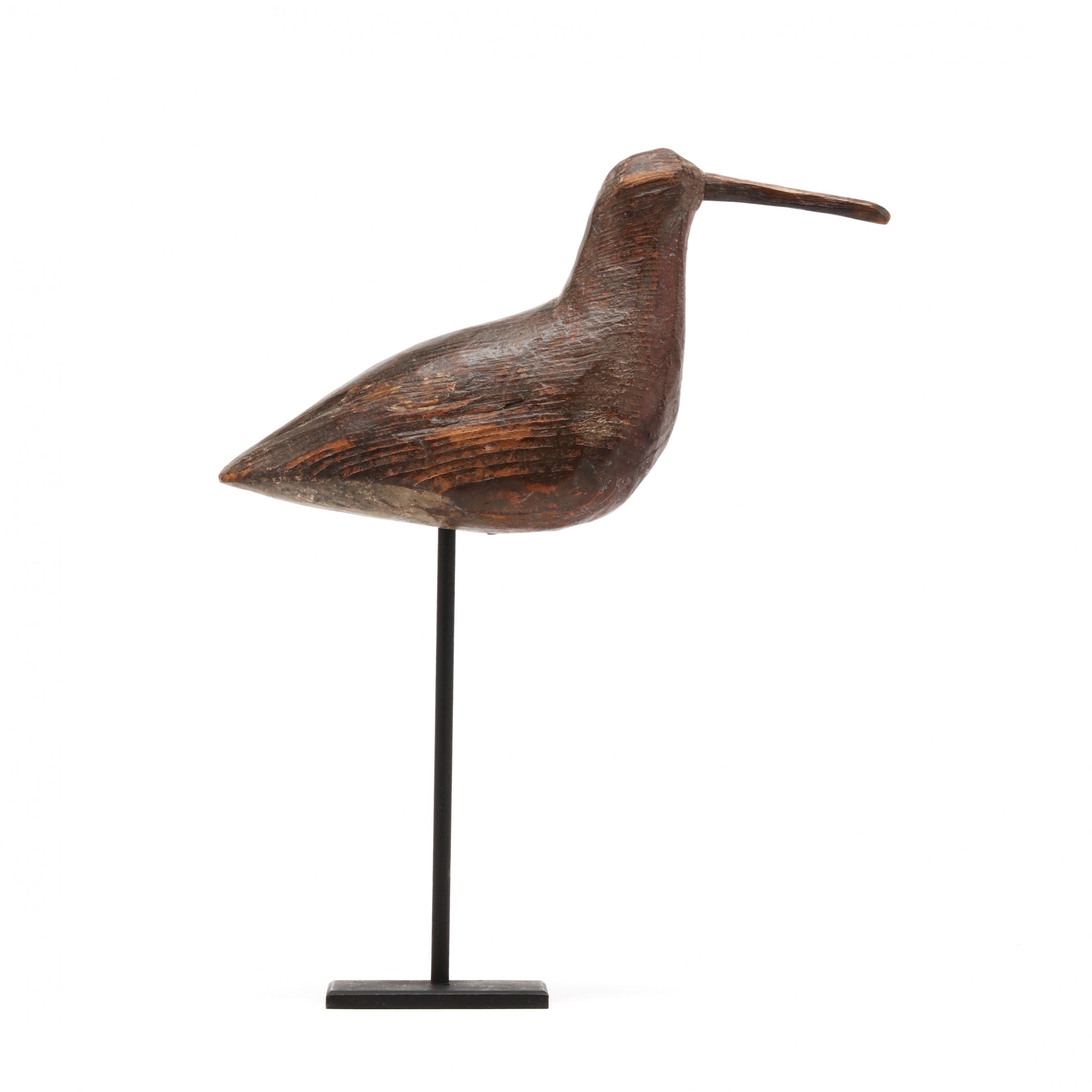 Artwork by Mitchell Fulcher, Important Robin Snipe, Made of carved and painted wood