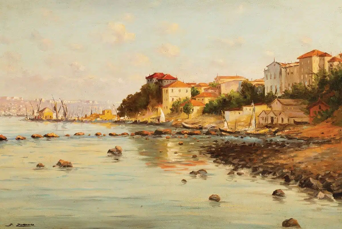 Artwork by P. Zonnaro, WŁOSKIE WYBRZEŻE, Made of Oil, canvas