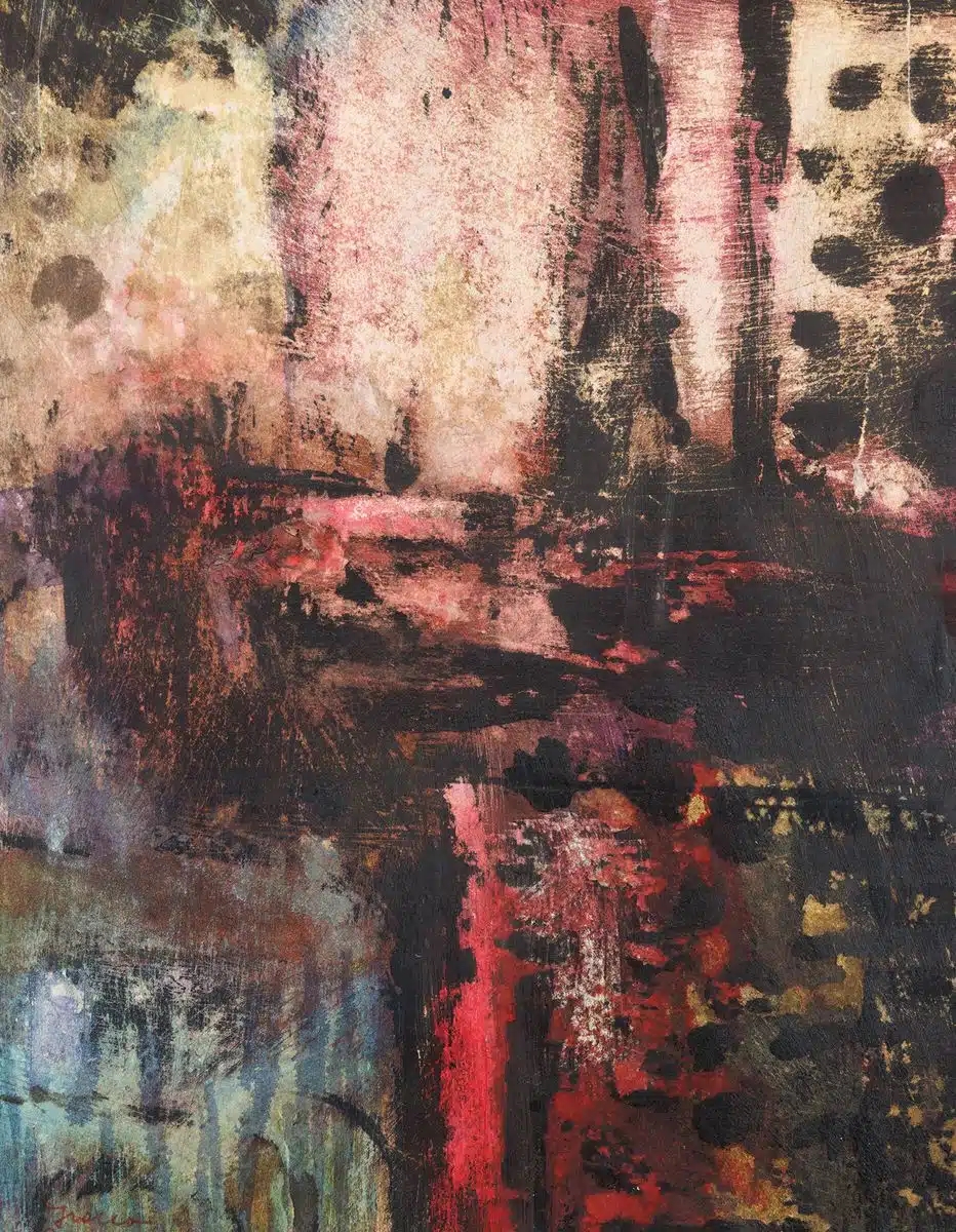 Artwork by Irena Snarska, ZAUŁEK W CLICHY, Made of Own technique, paper;