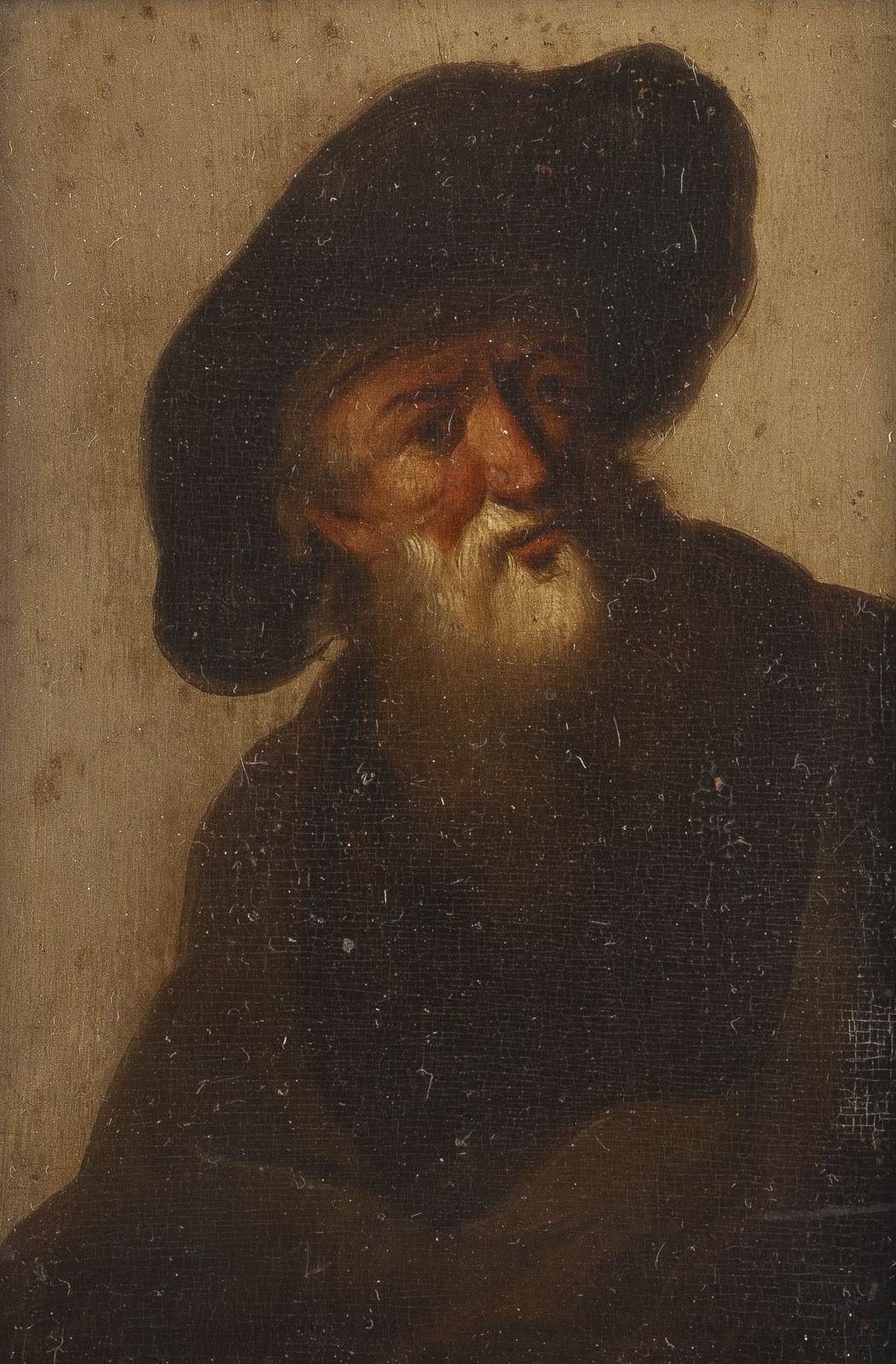 Rembrandt van Rijn | PORTRAIT OF A BEARDED OLD MAN WITH A HAT | MutualArt