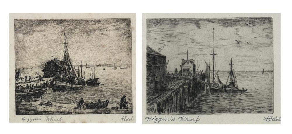 Albert Edel | Lot of 2: Higgin's Wharf (Early 20) | MutualArt