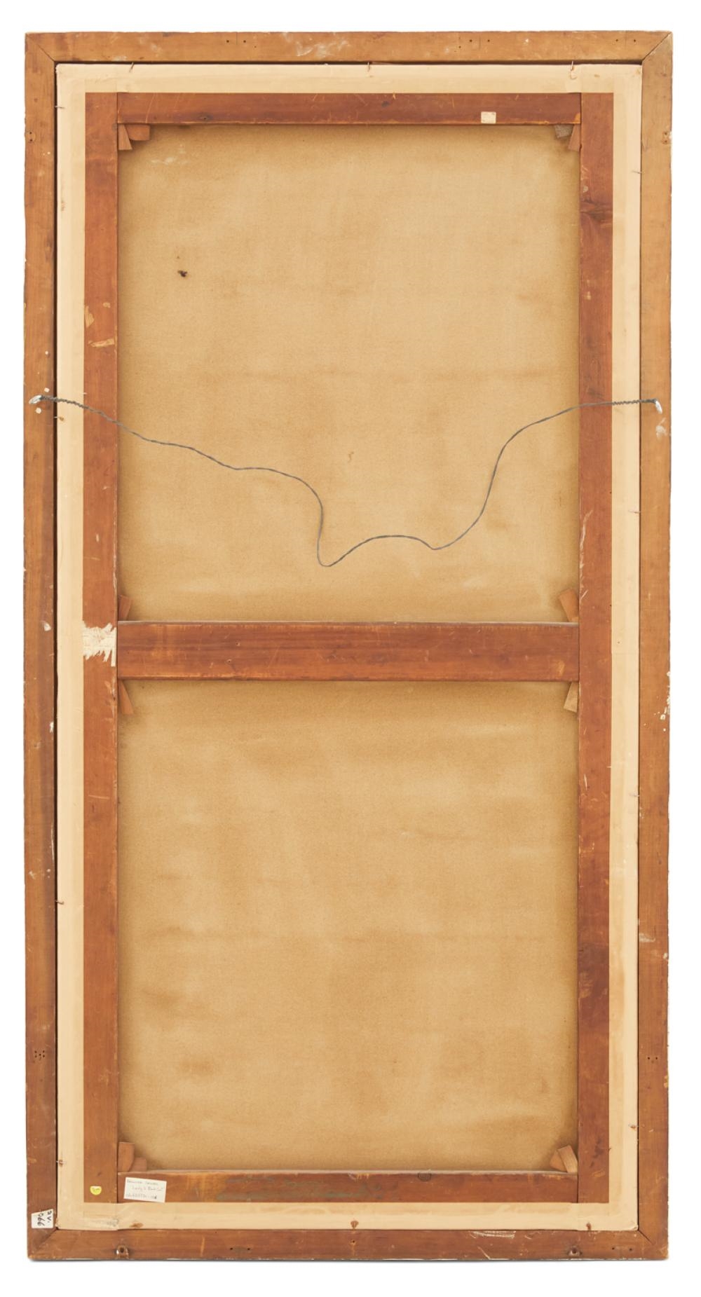 Artwork by Amanda Brewster Sewell, Portrait of a Lady, Black Cat by Her Feet", 1911, Made of oil on canvas