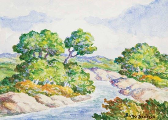 Riverbend, Smoky River by Birger Sandzén