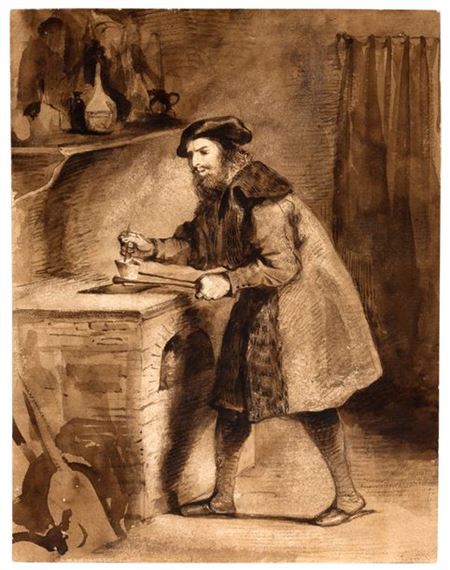 Faust in his study by Eugène Delacroix