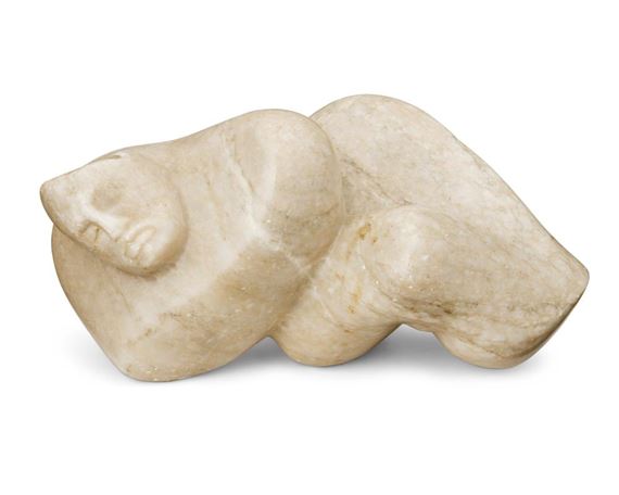 Figure of a reclining woman by Leon Saulter, 1971