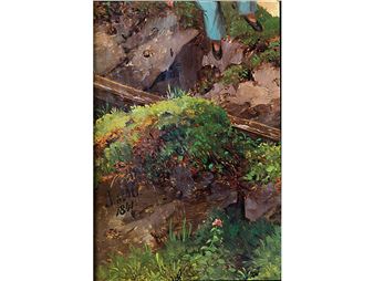 BERGBAUERNHOF VOR ALPENKULISSE - Joseph Moessmer