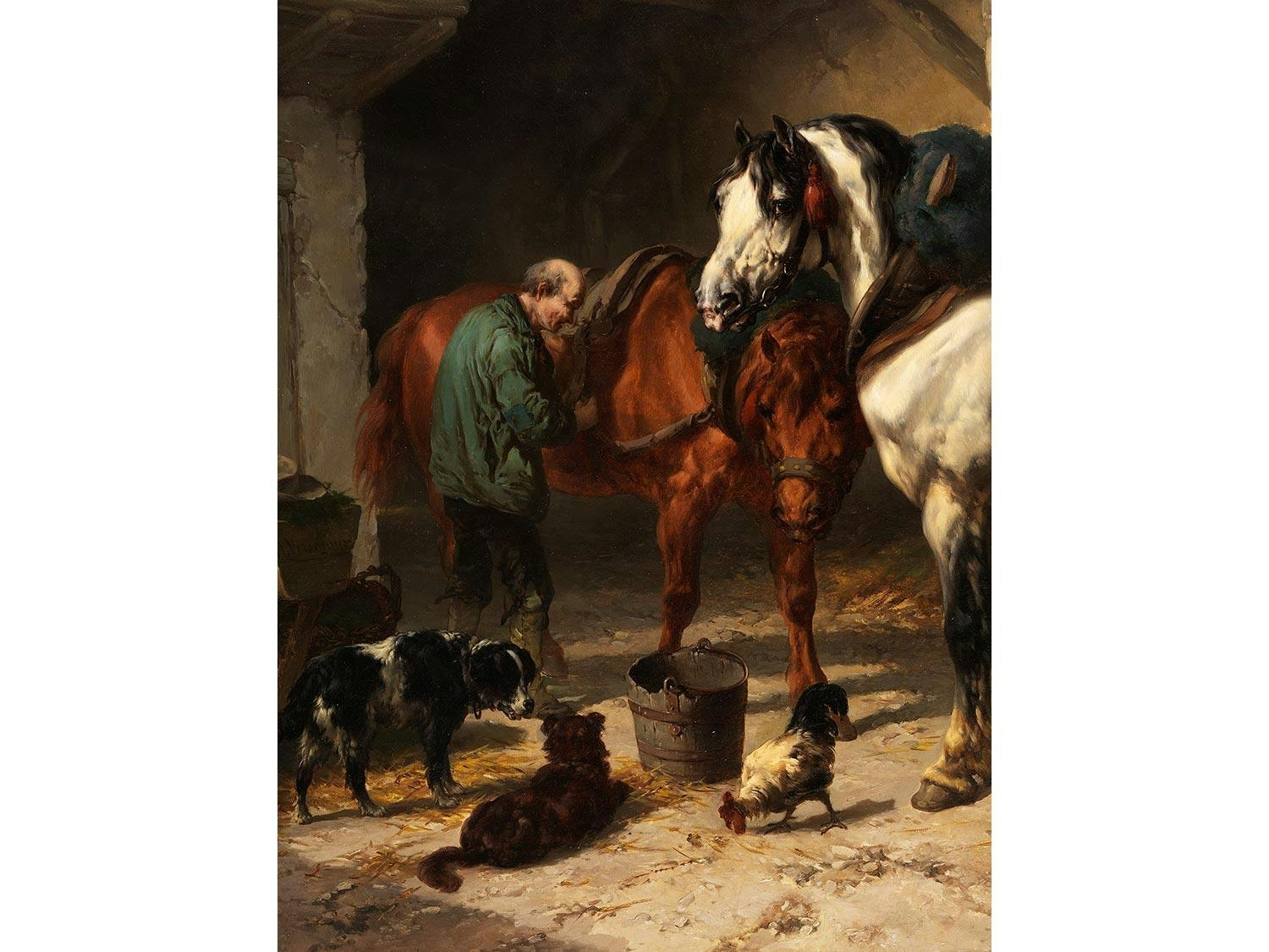 Wouter Verschuur The Younger | PFERDE IN EINEM STALLHOF (1812) | MutualArt