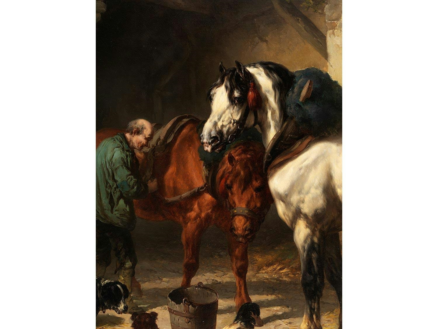 Wouter Verschuur The Younger | PFERDE IN EINEM STALLHOF (1812) | MutualArt