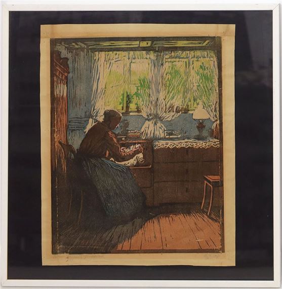 Frau in der Stube by Helene Mass