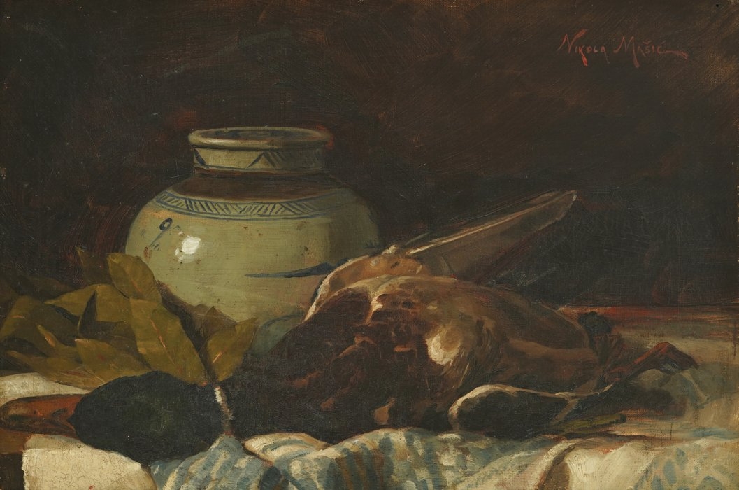 Artwork by Nikola Mašić, Still Life with Game, Made of oil on canvas