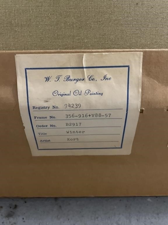 Artwork by Kort, JL) Winter Oil Painting on Canvas by Kort 44, Made of Oil Painting on Canvas