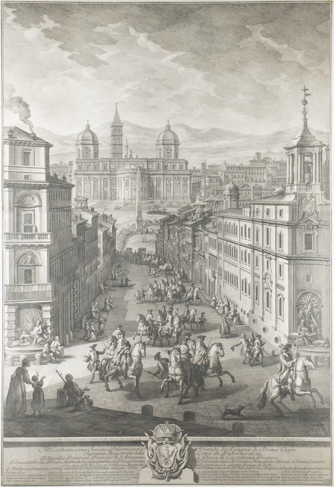 Artwork by Giuseppe Vasi, FOUR VIEWS OF ROME, Made of 4 etchings on paper; later prints