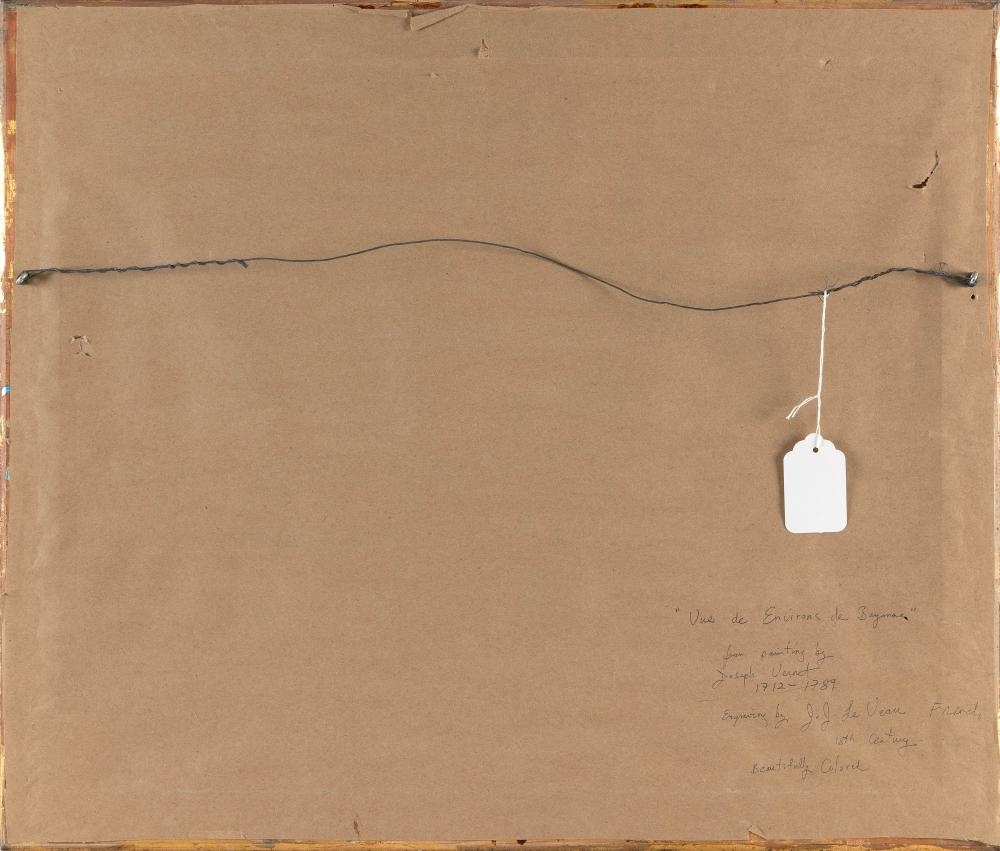 Artwork by Claude-Joseph Vernet, Jean Jacques LE Veau, Rue des Environs de Bayonne, Made of Colored engraving on paper