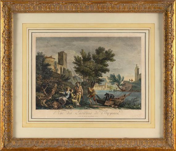 Rue des Environs de Bayonne by Claude-Joseph Vernet, Jean Jacques LE Veau