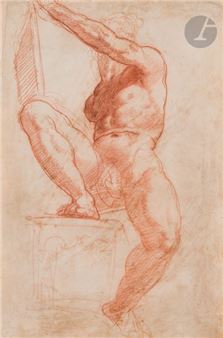 Ceiling figure of a nude man - Cherubino Alberti