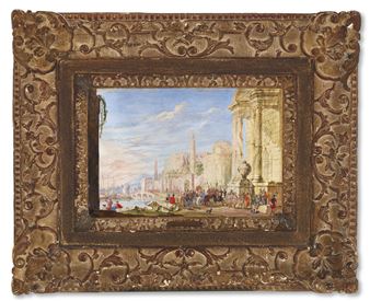 A procession outside the walls of an ancient city - Jacob van der Ulft