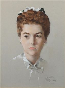 CHRISTOPHER CLARK PASTEL PORTRAIT PAINTING OF A YO - Christopher Lee Clark