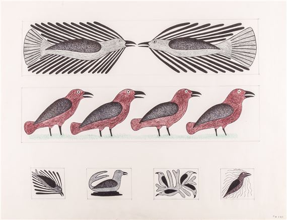 Four Drawing Studies by Kenojuak Ashevak, 2003/2004