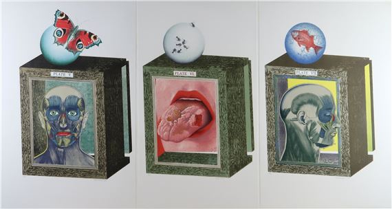 SURREAL TRIPTYCH by Michael Roschlau, 1984