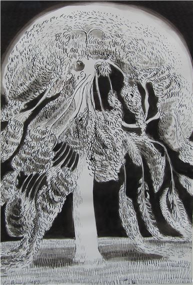 Moonlit Tree by Michael Cullimore, 1987