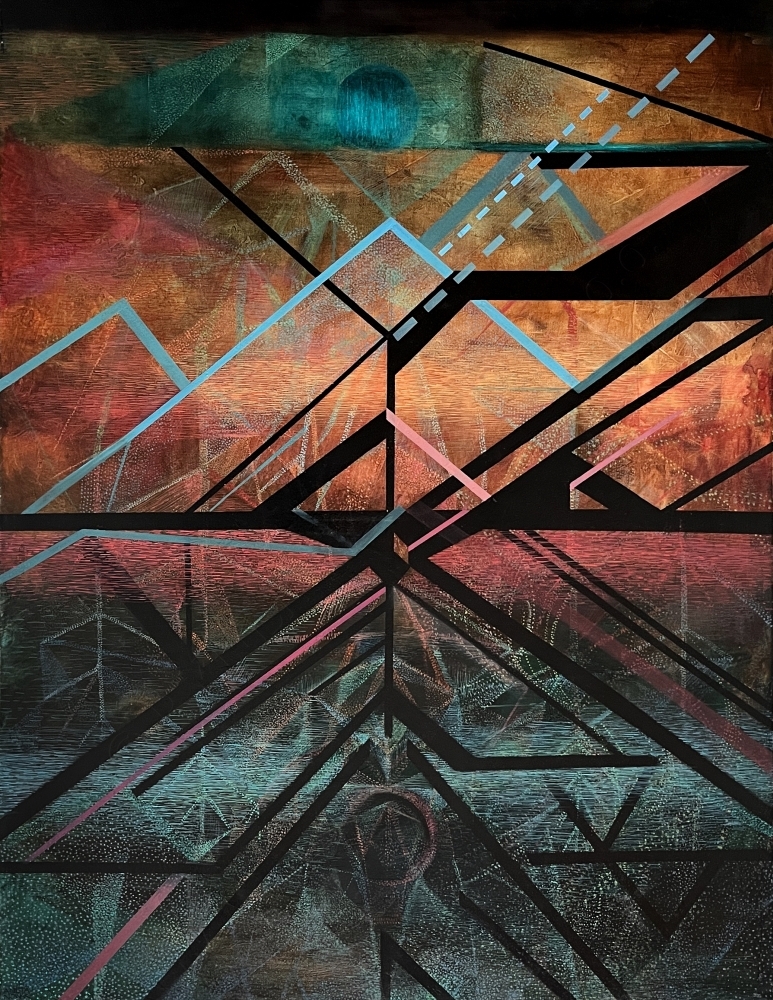 Artwork by Aneta Nowak, Invisible space, Made of olej, płótno