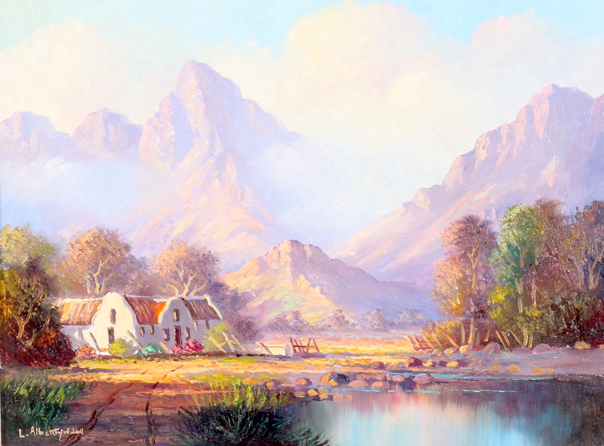 Leslie-John Albertyn | FARMSTEAD IN A MOUNTAINOUS LANDSCAPE (2011 ...