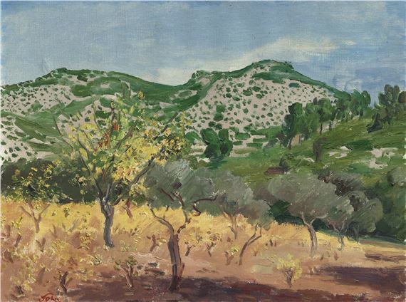 Olive Grove, Provence by Augustus Edwin John, Painted circa 1938
