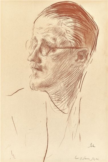 Head of James Joyce by Augustus Edwin John, Executed in 1930