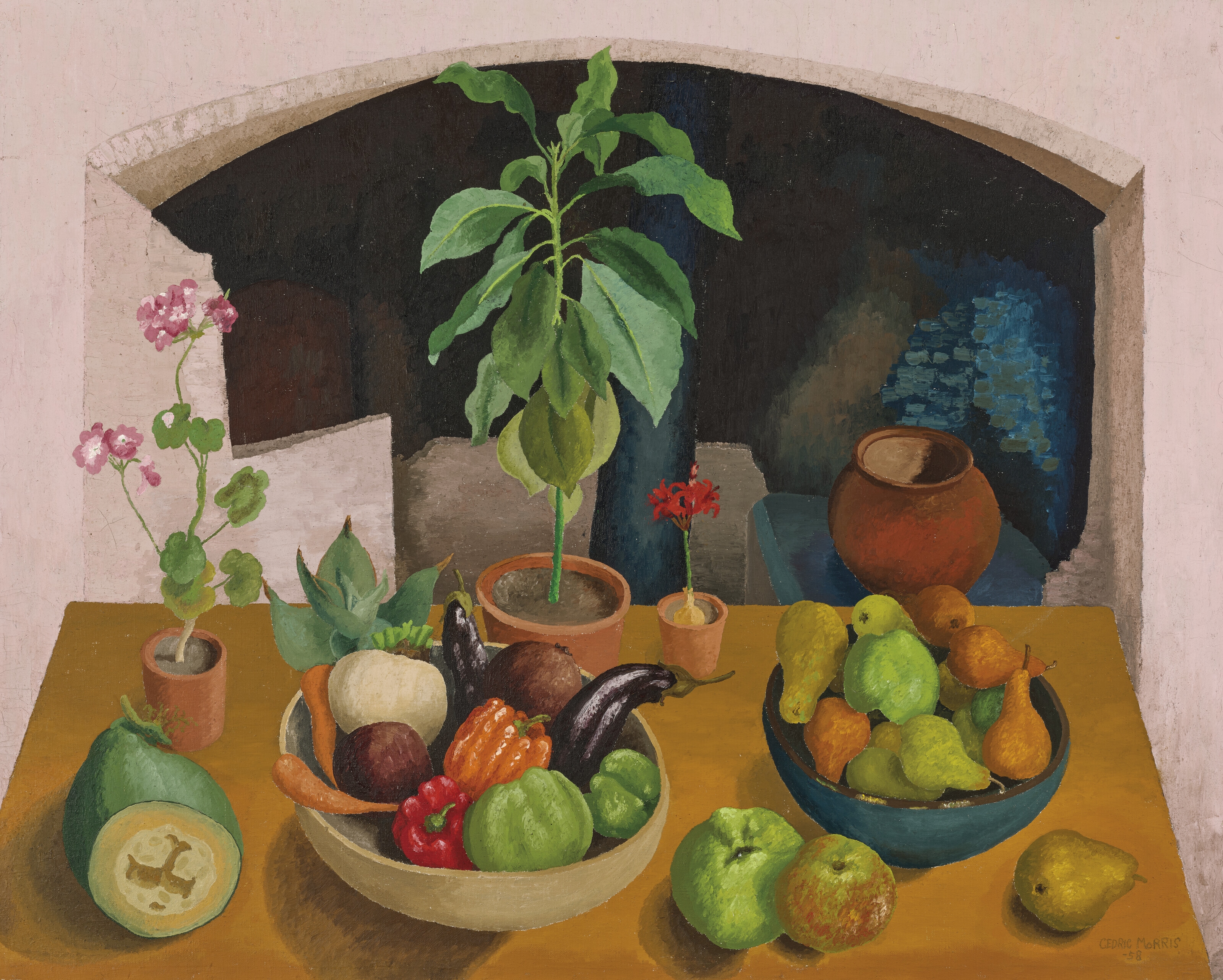 Plants and Garden Produce in an Old Kitchen - Sir Cedric Morris