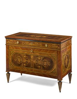 late 18th century/early 19th century. Veneered chest of drawers in mahogany and rosewood entirely inlaid and… Read more - Giuseppe Maggiolini