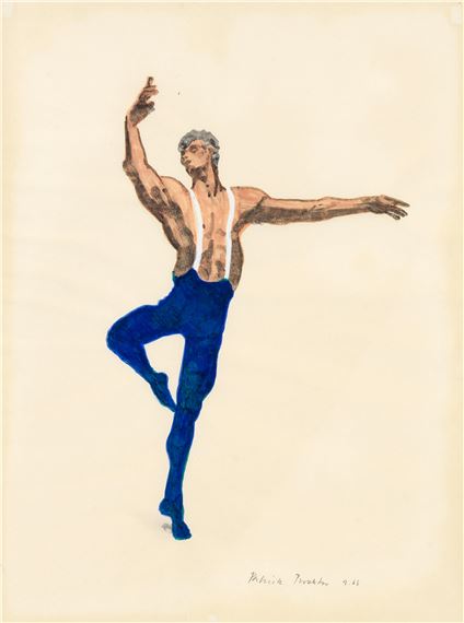 Red and Blue Dancer by Patrick Procktor, 1966