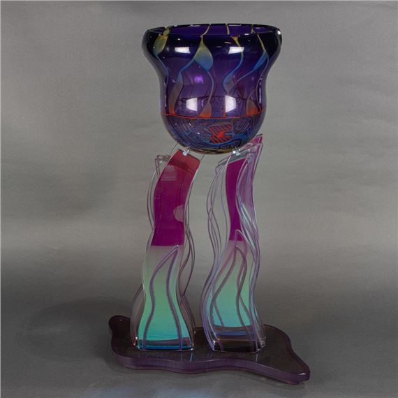 Concetta Mason: Wild Seed, vase on pedestal by Concetta Mason, 1995