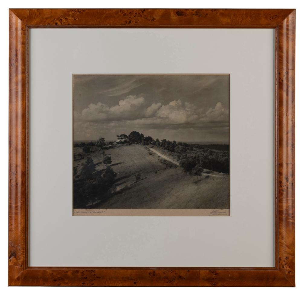 Artwork by Harold Cazneaux, The Farm on the Hill, Made of silver gelatin photograph