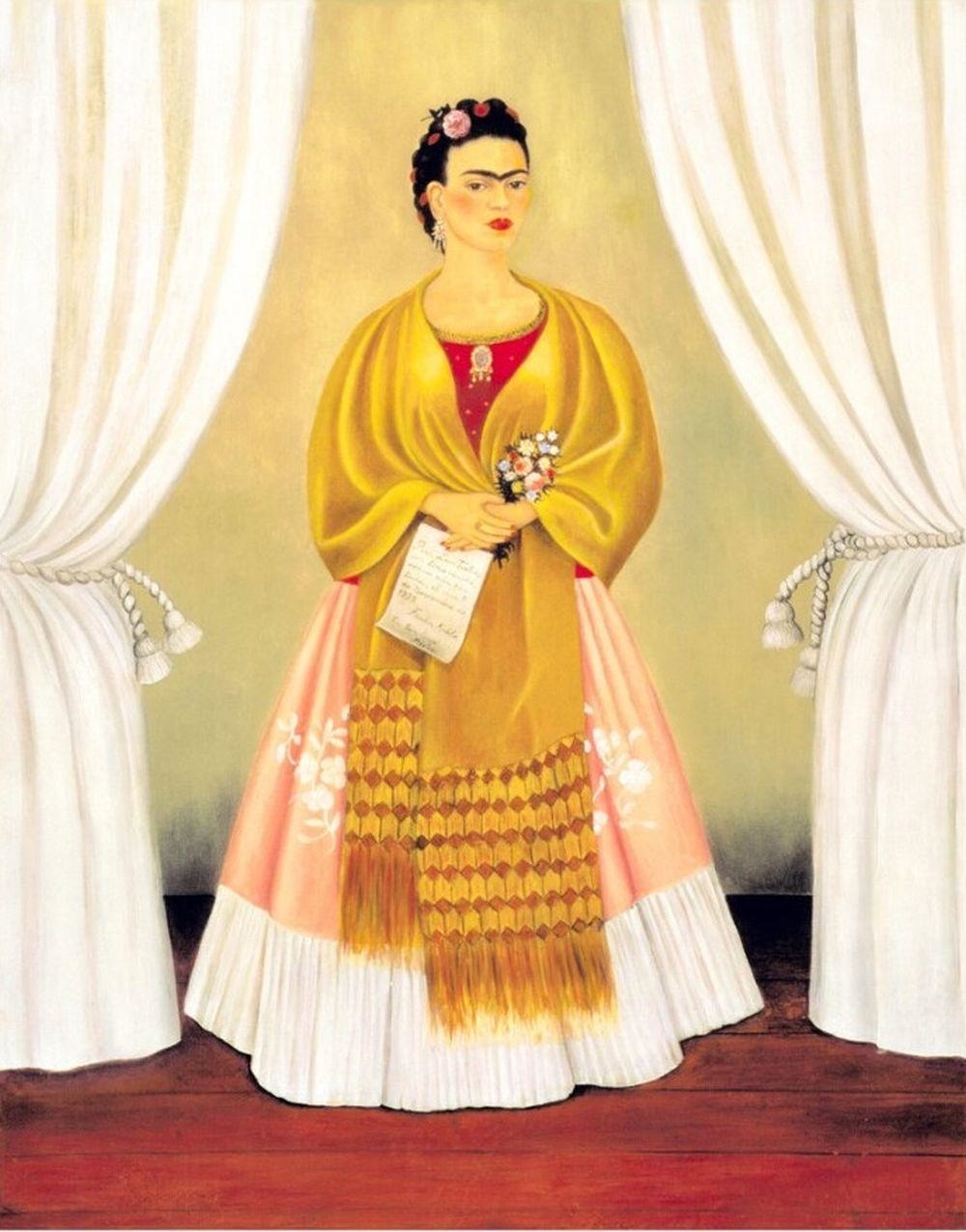 Frida Kahlo Girl with Death Mask (1938) MutualArt