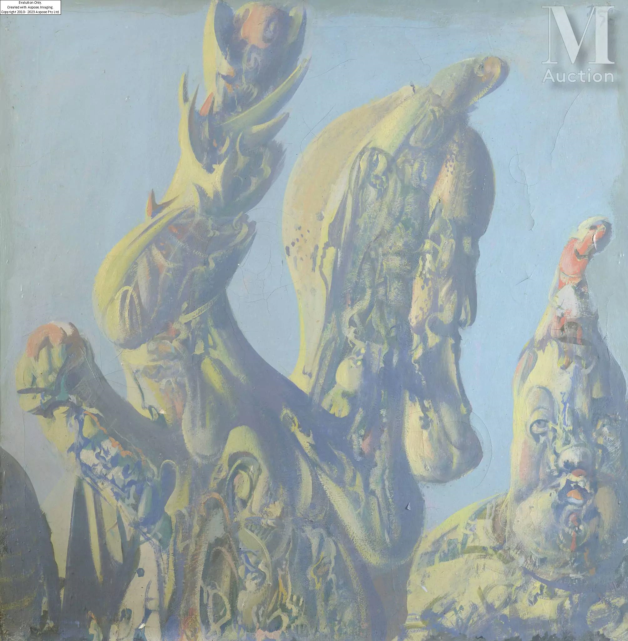 Artwork by Miodrag Djuric Dado, La Galerie des ancêtres, Made of oil on canvas