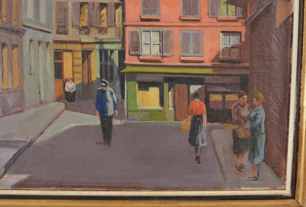 Artwork by Samuel Zulkis, "Le Passage de la Petite Baucherie", Made of Oil on canvas