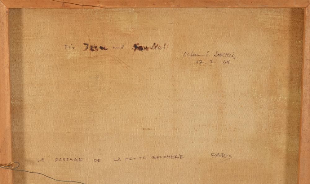 Artwork by Samuel Zulkis, "Le Passage de la Petite Baucherie", Made of Oil on canvas