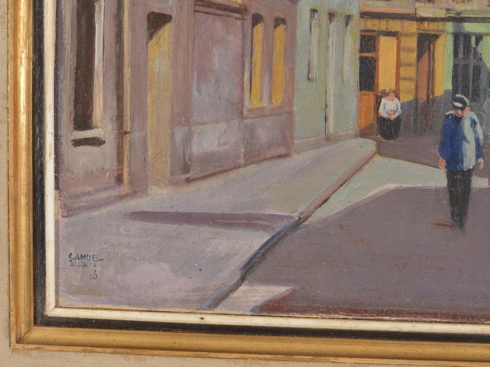 Artwork by Samuel Zulkis, "Le Passage de la Petite Baucherie", Made of Oil on canvas